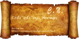 Czégényi Norman névjegykártya
